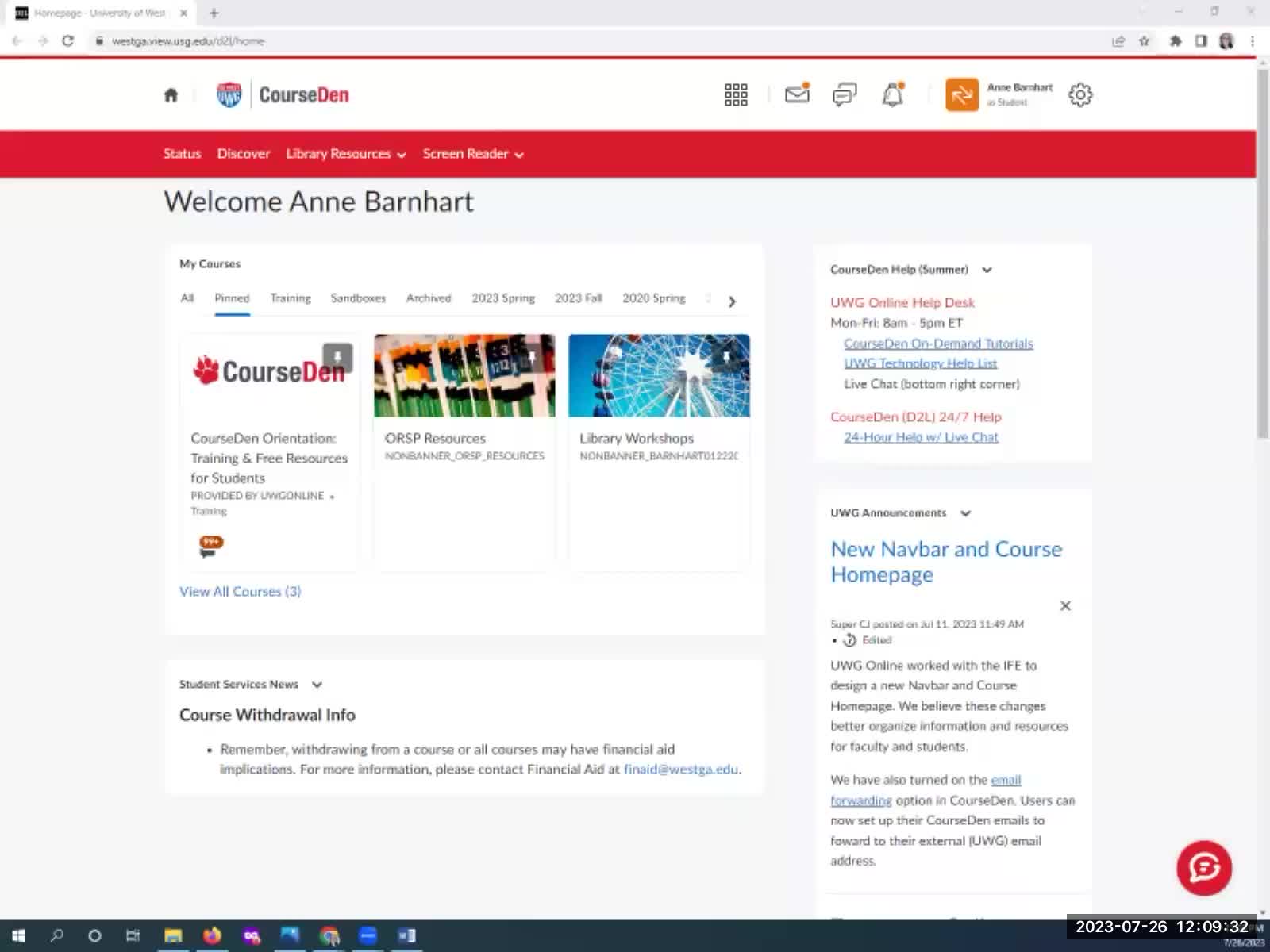 How to find LibraryDen in CourseDen_edited | Lumina Media Player